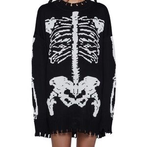 Fractured Fate Skeleton Sweater Size M
